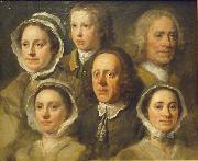 William Hogarth Heads of Six of Hogarth's Servants Spain oil painting artist